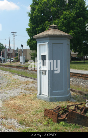 Greenville Railroad Park and Museum Greenville Pennsylvania Communications building Stock Photo