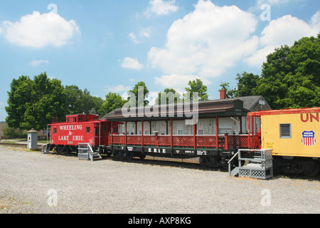 Greenville Railroad Park and Museum Greenville Pennsylvania Train Stock Photo