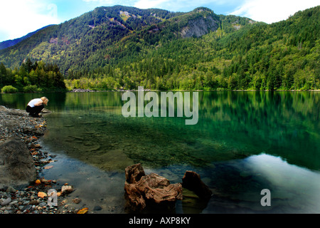 The Lake in the woods lake near Hope in British Columbia, Canada Stock Photo
