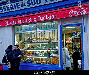 Paris The Latin Quarter Quartier latin north africa african arab Tunisia Tunisian Sweet Bakery Stock Photo