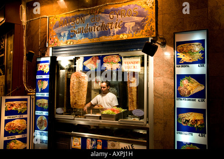 Paris The Latin Quarter Quartier latin north africa african arab maroc Morocco Algeria Algerian Tunisia Tunisian kebab Stock Photo