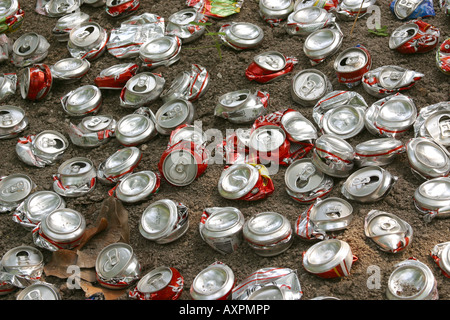 Crushed can of Coca Cola tossed to the floor Stock Photo - Alamy
