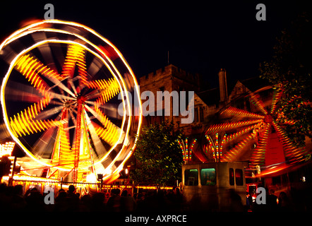 UK Oxford funfair in city center Stock Photo