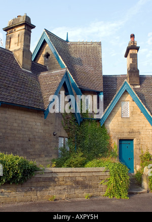 Paxton cottages in Beeley village Derbyshire Dales district, Derbyshire, near Bakewell Peak District National Park Stock Photo