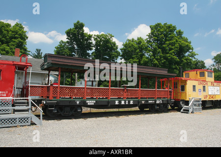 Greenville Railroad Park and Museum Greenville Pennsylvania Train Stock Photo