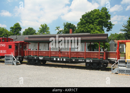 Greenville Railroad Park and Museum Greenville Pennsylvania Train Stock Photo