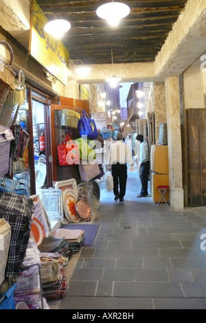 Inside a covered area of Souq Waqif, Doha, Qatar. Stock Photo