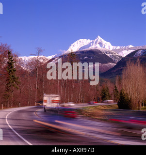 Mount Garibaldi in Garibaldi Provincial Park, Sea to Sky Highway near Squamish, BC, British Columbia, Canada Stock Photo