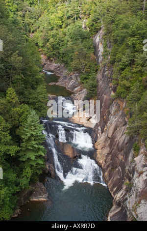 Waterfalls along the Tallulah River at Tallulah Gorge in north Georgia, USA