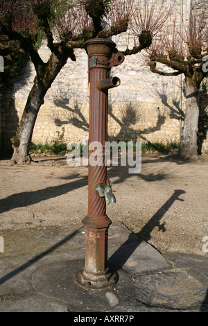 Old fashioned tap in Angles sur l'Anglin France Stock Photo