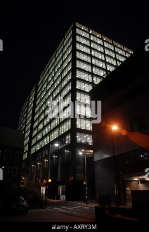 Colmore Plaza Birmingham . A new office block development pictured at night, empty, with all of its lights blazing. Stock Photo