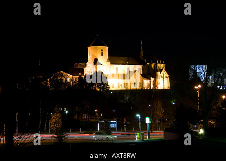 Night view of the monastery in Mönchengladbach, Germany. Stock Photo