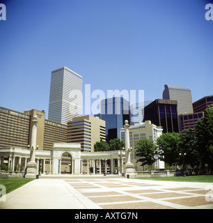 geography / travel, USA, Colorado, Denver downtown, view from the Civic centre / center Park, Stock Photo