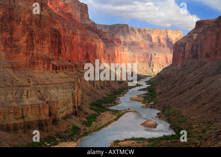 The Colorado River meandering through the Marble Canyon section of Grand Canyon National Park Stock Photo