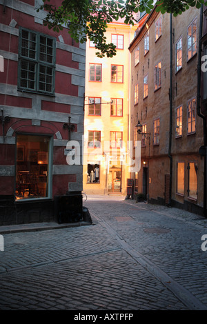 Själagårdsgatan street in Stockholm's Old Town Stock Photo