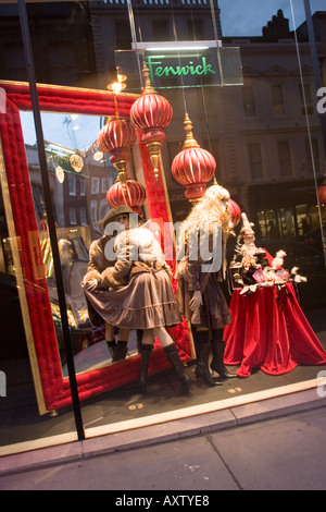 Christmas window display at Fenwick store in Bond Street London GB UK Stock Photo