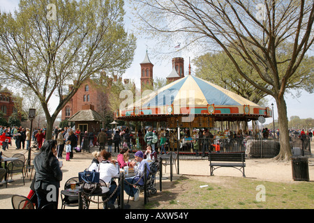 Carousel at Smithsonian Shopping Mall, Washington DC, USA Stock Photo