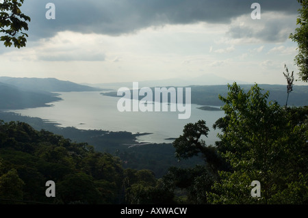 View of Lake Arenal, or Laguna de Arenal, from top of Sky Tram, Arenal, Costa Rica Stock Photo