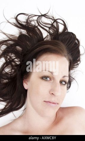 young dark-haired woman Stock Photo