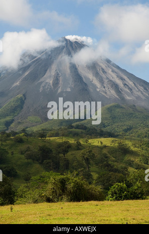 Arenal Volcano from the La Fortuna side, Costa Rica Stock Photo