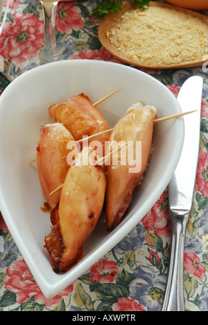 Stuffed squids - Calamari ripieni - Veneto - Italian kitchen Stock Photo