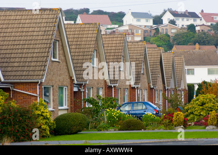 sunday afternoon waunfawr aberystwyth 1960 s suburban housing estate Stock Photo