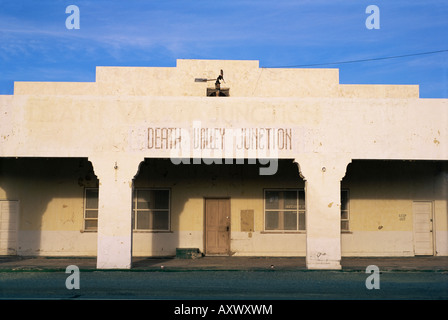 Last town before park entrance, Death Valley, California, United States of America (U.S.A.), North America Stock Photo