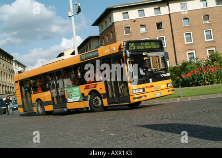 A bus makes its way through the streets of Florence, Tuscany, Italy. Stock Photo