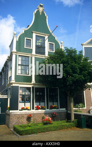 traditional housing at the Dutch model village Zaandijk Zaanstad Koog in Holland Stock Photo