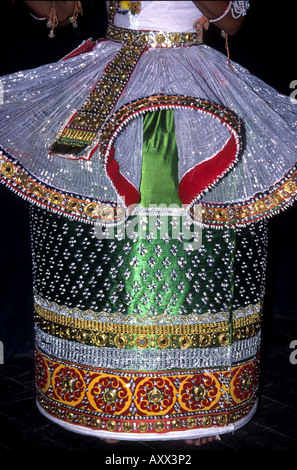 elaborate costume for Lai Haroba,the  Traditional classical dance of Manipur, North East India Stock Photo