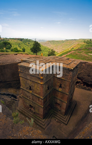 The Sunken Rock Hewn church of Bet Giyorgis (St  George), Lalibela, Northern Ethiopia, Ethiopia, Africa Stock Photo