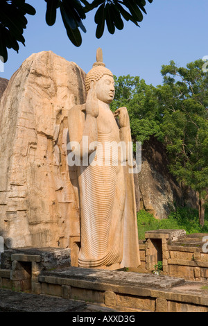 Giant statue, Aukana, Sri Lanka Stock Photo