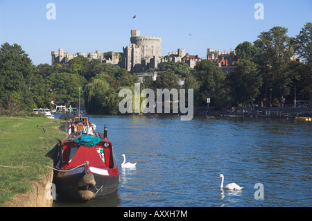 Windsor castle and river Thames, Berkshire, England, United Kingdom, Europe Stock Photo