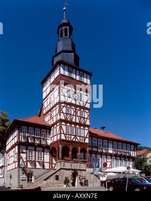 Treffurt/Werra, Rathaus, Totale Stock Photo