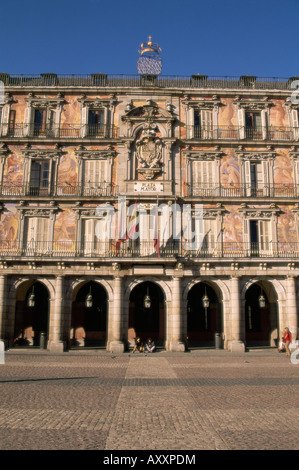 Building on the Plaza Mayor, Madrid, Spain, Europe Stock Photo