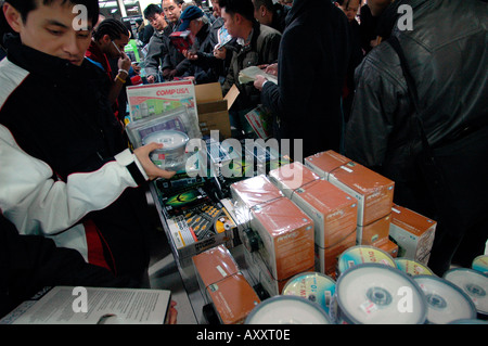 CompUSA in New York City opens for Christmas Shopping Stock Photo