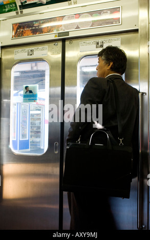commuters during Tokyo rush hour, Japan Stock Photo