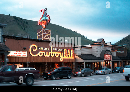 Cowboy bar, Jackson Hole, Wyoming, USA Stock Photo