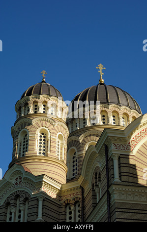 Russian Orthodox Cathedral, Riga, Latvia, Baltic States, Europe Stock Photo