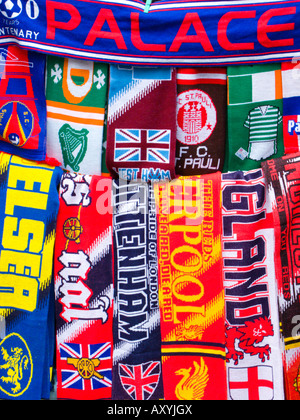 Football scarves on display Stock Photo
