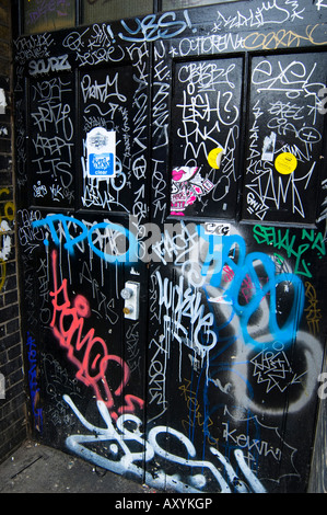 Graffiti on a door Stock Photo