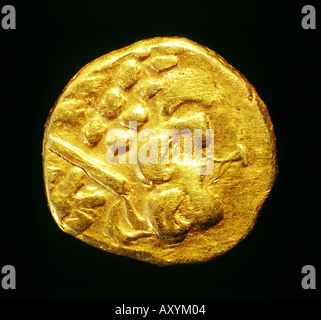 Celtic gold stater Stock Photo