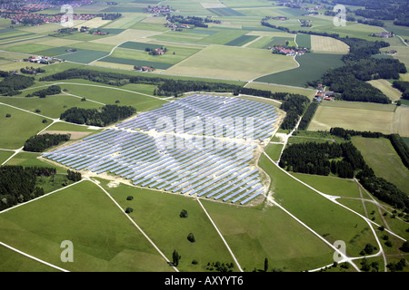 photovoltaics installations, Shell Solar System, Germany, Bavaria, Lower Bavaria, Pocking Stock Photo