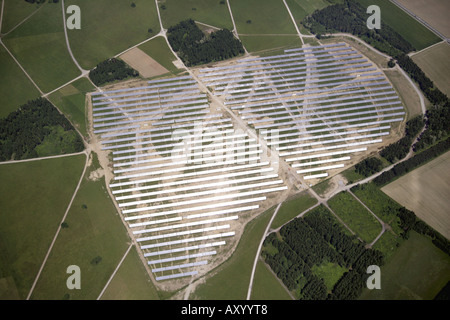 photovoltaics installations, Shell Solar System, Germany, Bavaria, Lower Bavaria, Pocking Stock Photo