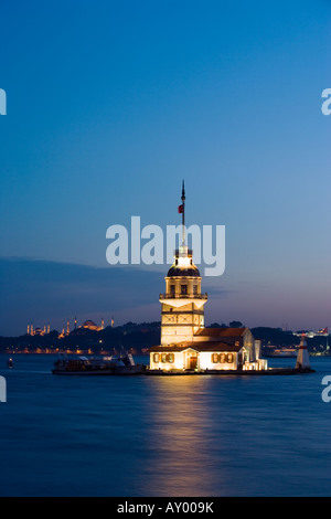 Istanbul, Marmara Region, Turkey; Kiz Kulesi, Leander's or Maiden's Tower Stock Photo