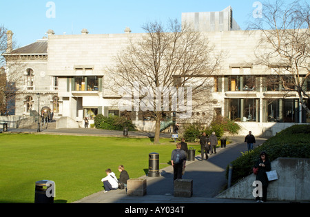 Trinity College Dublin Ireland The Berkeley Library Building and Fellows Square Stock Photo