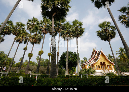 Wat Ho Pra Bang in Luang Prabang, situated in the grounds of the museum Stock Photo