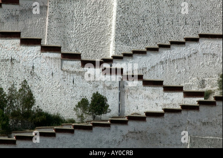 Staircase, Potala Palace, Lhasa, Tibet Autonomous Region, China. Sept 06. Stock Photo