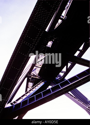 Connel bridge, cantilever steel bridge detail in scottish highlands in scotland uk Stock Photo