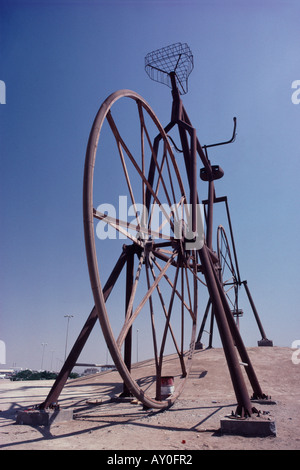 huge bicycle statue in the middle of a roundabout in jeddah saudi arabia middle east arabian Stock Photo